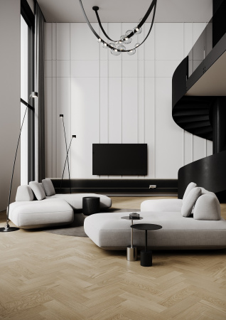 Кварцевый паркет Quartz Parquet Штучный паркет Дуб Бисквитный 44-1258-07 5/0,6 мм